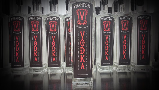 Bottles of Phantom Vodka